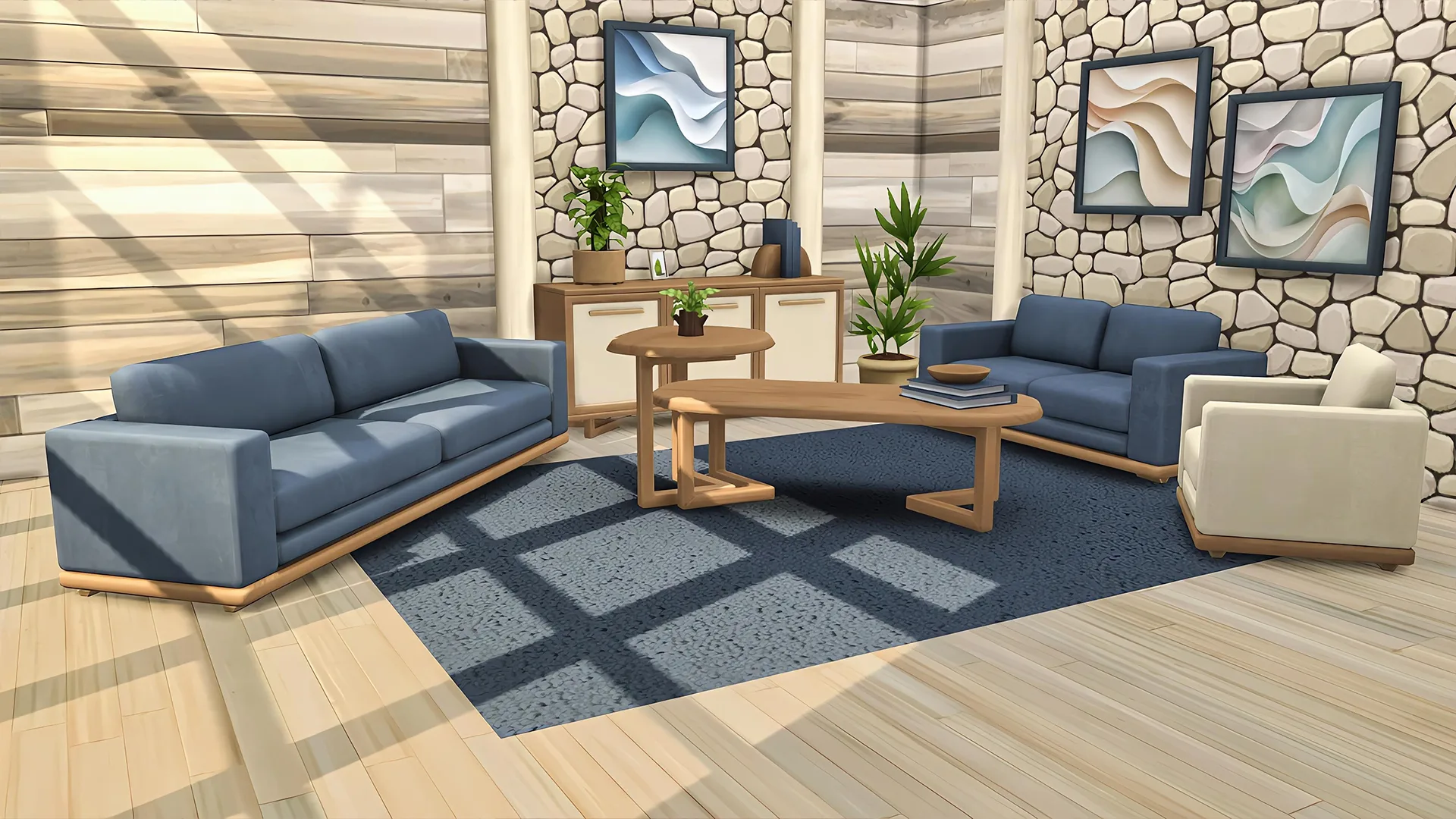 Los Sims 4 Equilibrio Suave — Equilibrio Suave lleva salas contemporáneas y cálidas a Los Sims 4 | Simlish4, imagen 2