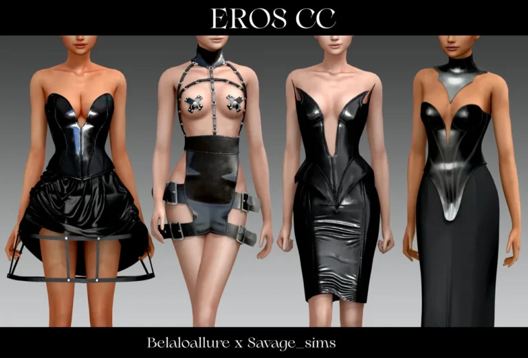 Vista previa de EROS Belaloallure X Savage_sims collab, ropa de belaloallure3 para Los Sims 4.