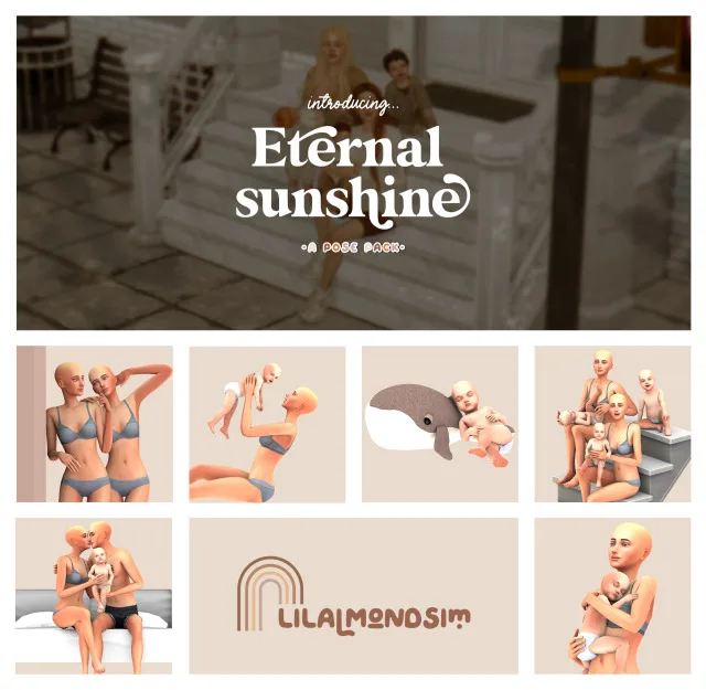 Vista previa de Eternal sunshine — 𝒑𝒐𝒔𝒆 𝒑𝒂𝒄𝒌, poses de lilalmondsim para Los Sims 4.