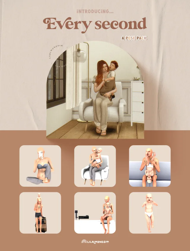 Vista previa de Every second β ππππ ππππ, poses de lilalmondsim para Los Sims 4.