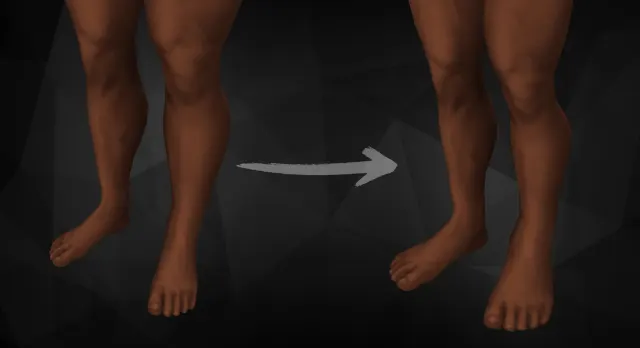 Vista previa de EXPANDED FOOT SIZE SLIDERS, genética de golyhawhaw para Los Sims 4.