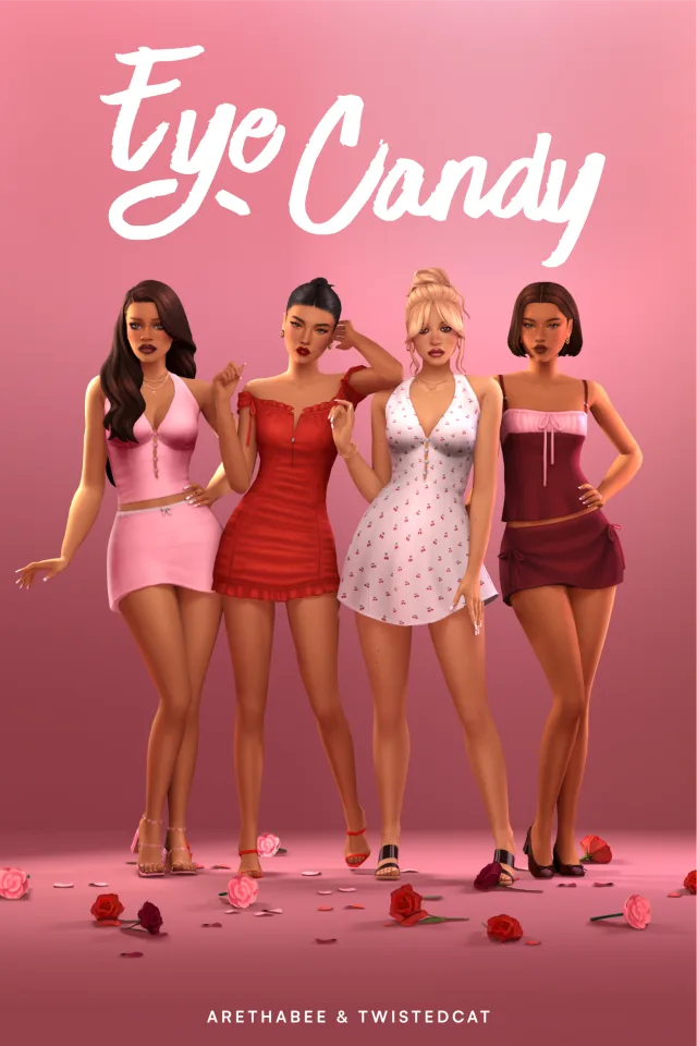 Vista previa de Eye candy by arethabee x twistedcat, crear un sim de arethabee para Los Sims 4.