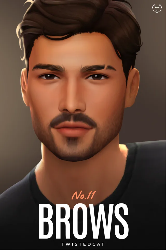 Vista previa de Eyebrow Set No11, genética de twisted-cat para Los Sims 4.