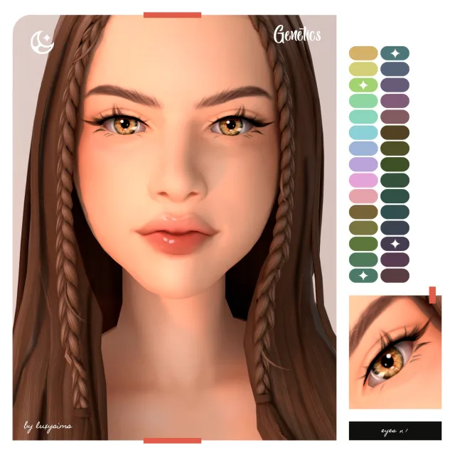 Vista previa de Eyes Nº1 - Update, crear un sim de luxysims para Los Sims 4.