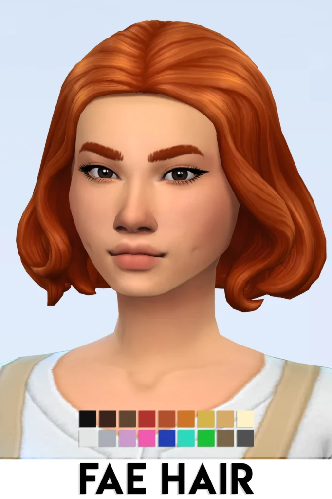 Vista previa de FAE cabello BY VIKAI, cabello de imvikai para Los Sims 4.