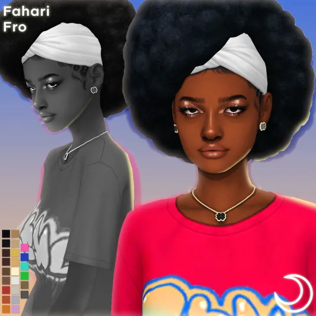 Vista previa de FAHARI FRO BY IMVIKAI, crear un sim de imvikai para Los Sims 4.