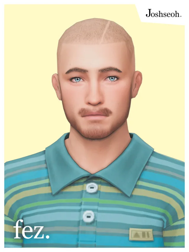 Vista previa de Fez cabello (cabello Commissions), cabello de joshseoh para Los Sims 4.