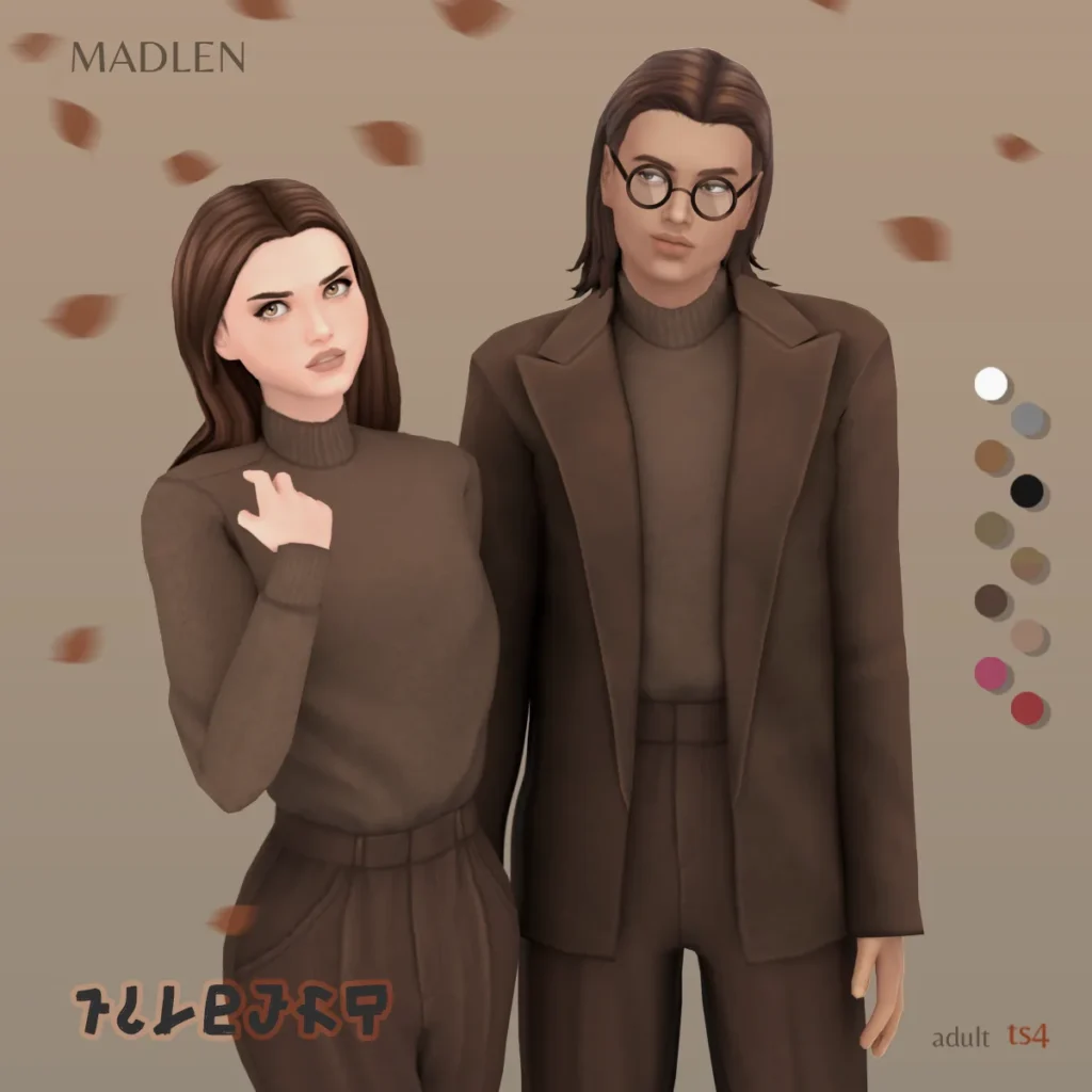 Vista previa de Filbert fall set something a bit cozier for the, ropa de madlensims para Los Sims 4.