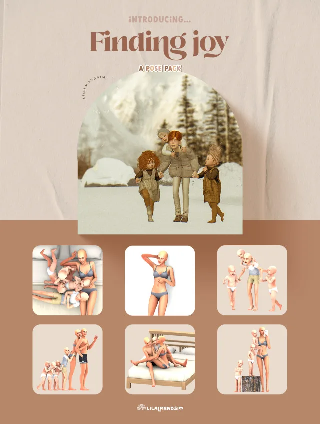 Vista previa de Finding joy β ππππ ππππ, poses de lilalmondsim para Los Sims 4.