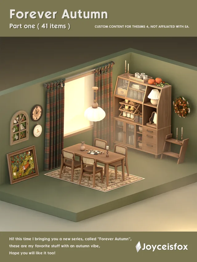 Vista previa de Forever autumn part 1, construir y comprar de joyceisfox para Los Sims 4.