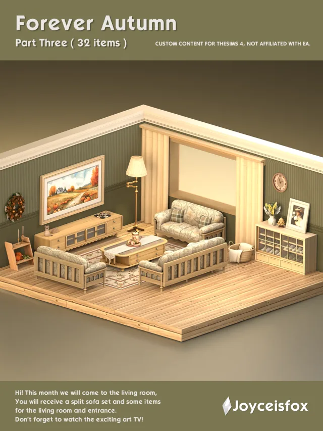 Vista previa de Forever autumn part 3, construir y comprar de joyceisfox para Los Sims 4.