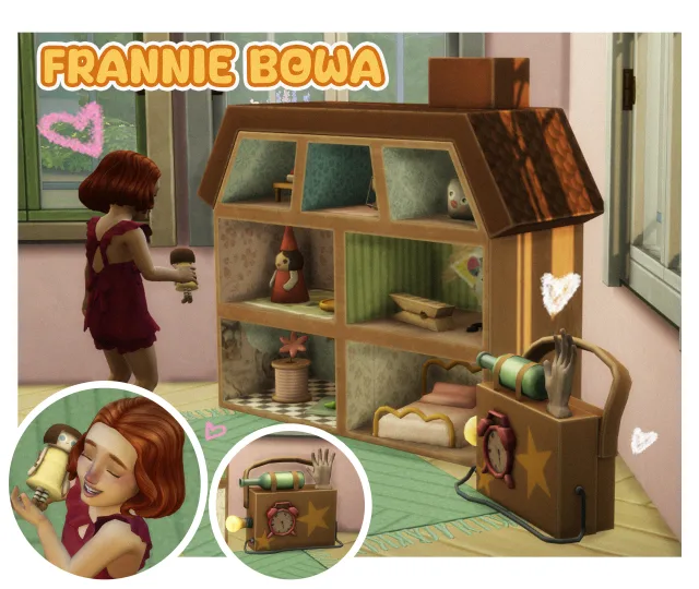 Vista previa de Frannie Bowa︎ A functional dollhouse + lamp!, decoración de tamsiecc para Los Sims 4.
