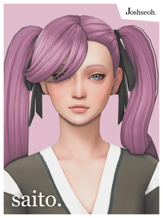 Vista previa de Furofushi Saito cabello & Accessory - cabello Commissions, cabello de joshseoh para Los Sims 4.