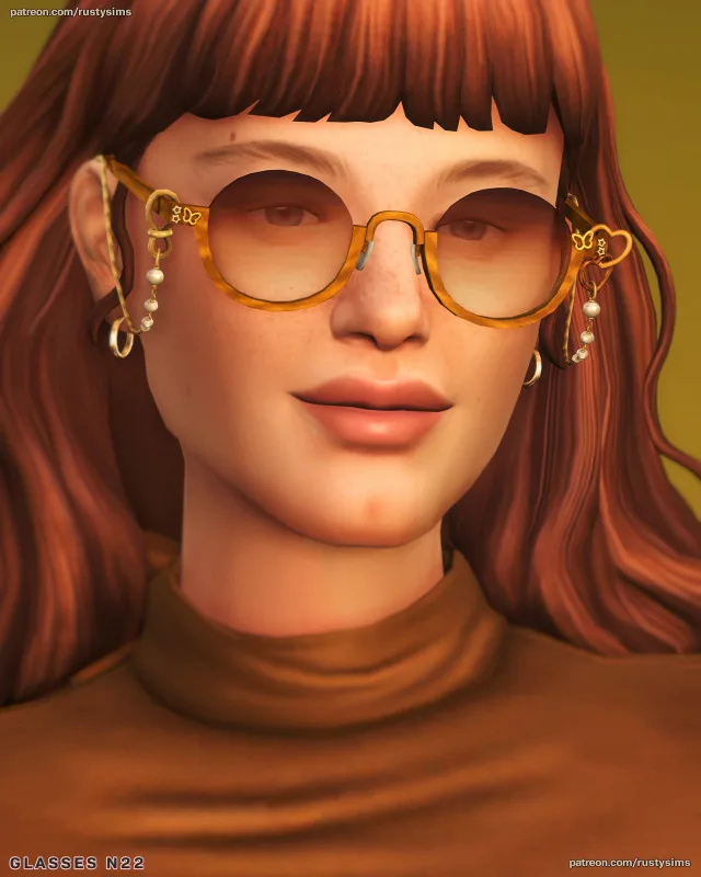 Vista previa de Glasses colección 2025 public release, accesorios de rustys-cc para Los Sims 4.