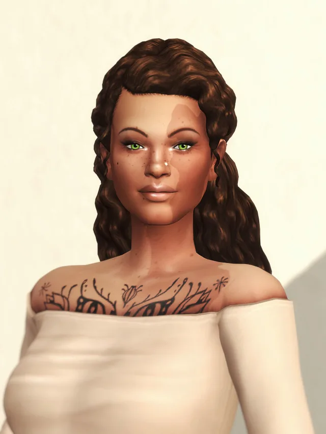 Vista previa de Gloria cabello Set, cabello de rustys-cc para Los Sims 4.