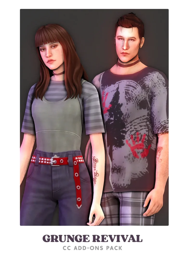 Vista previa de Grunge Revival Add-Ons, contenido personalizado de its-adrienpastel para Los Sims 4.