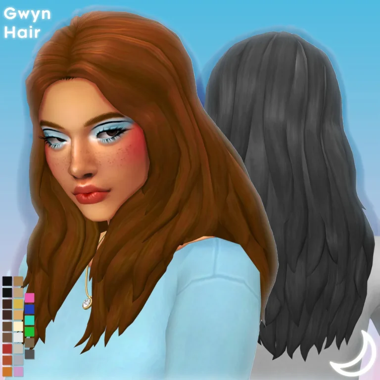 Vista previa de GWYN cabello BY IMVIKAI, cabello de imvikai para Los Sims 4.