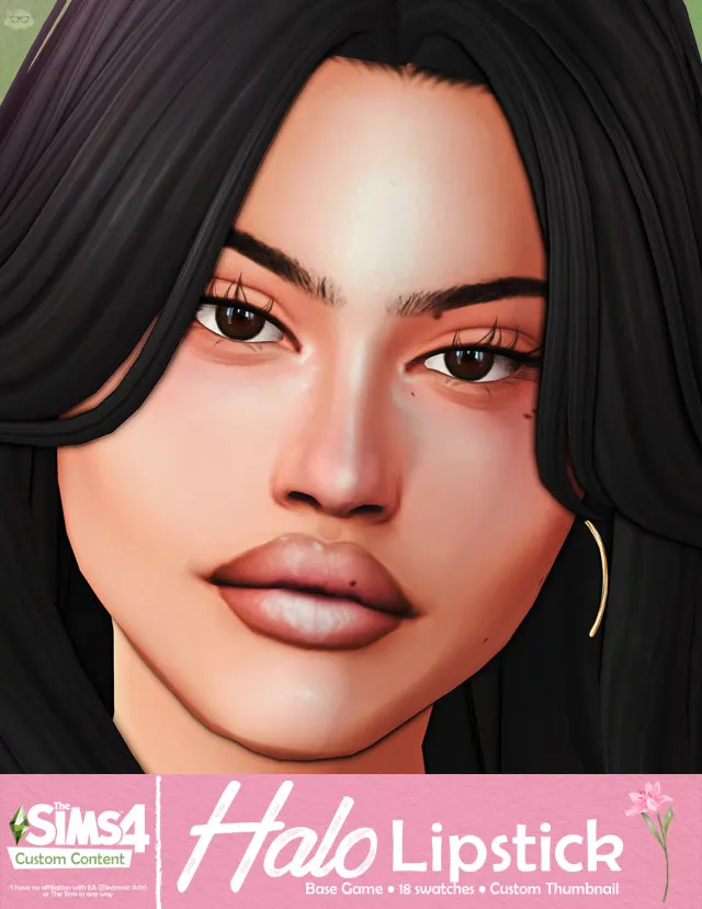Vista previa de Halo labial, maquillaje de dhreamcc para Los Sims 4.