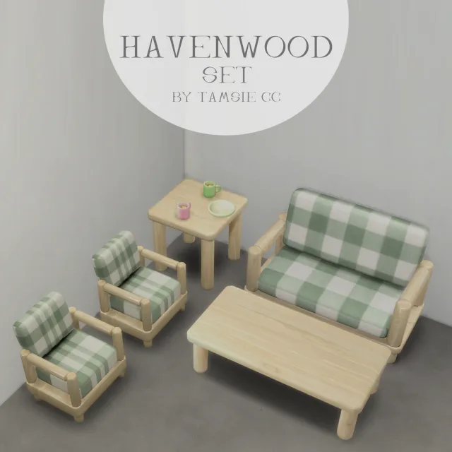 Vista previa de Havenwood set download for free on my patreon, construir y comprar de tamsiecc para Los Sims 4.