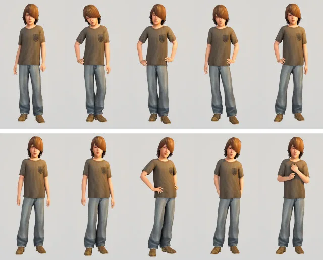 Vista previa de Helgatisha Pose Pack N06 (Kids conversiones), poses de its-adrienpastel para Los Sims 4.