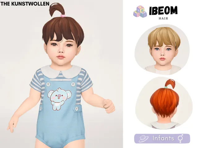 Vista previa de Hello again everyone this time i made a mini, cabello de thekunstwollen para Los Sims 4.