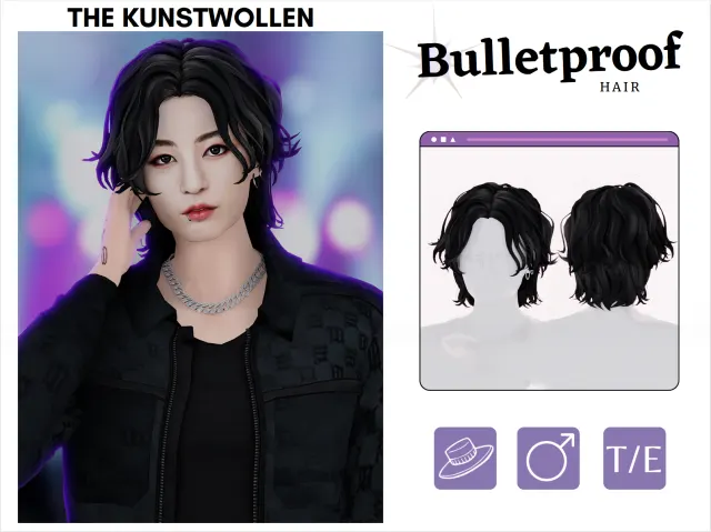 Vista previa de Hello again i know some of you may think i made, cabello de thekunstwollen para Los Sims 4.