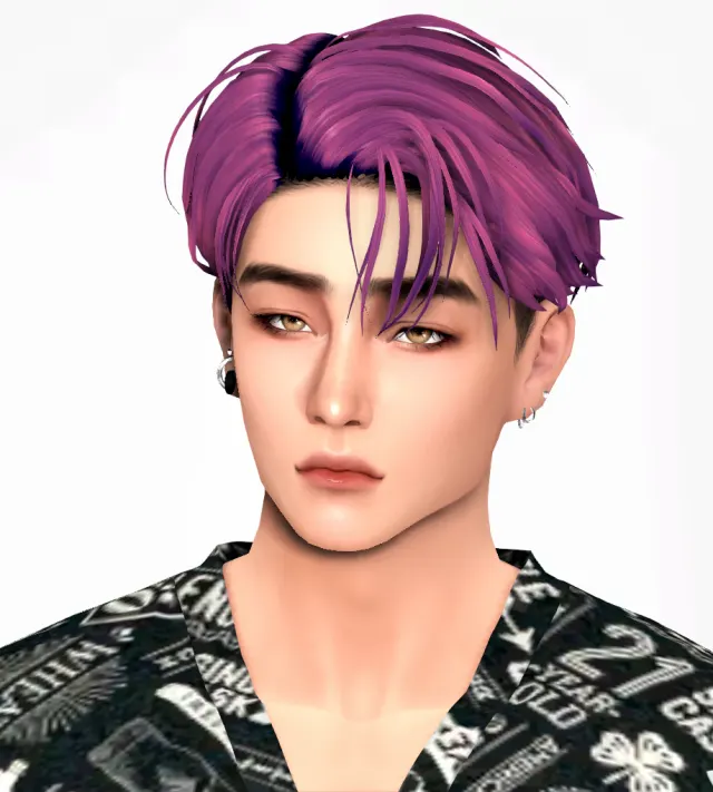 Vista previa de Hello again this time i wanted to make a simple, cabello de thekunstwollen para Los Sims 4.