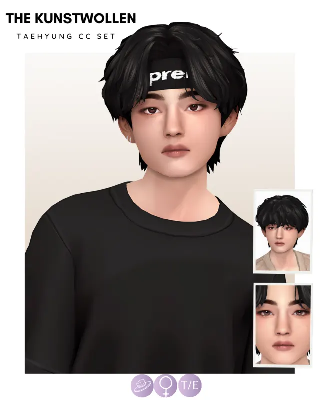 Vista previa de Hello everyone i hope you are doing well i tried, cabello de thekunstwollen para Los Sims 4.