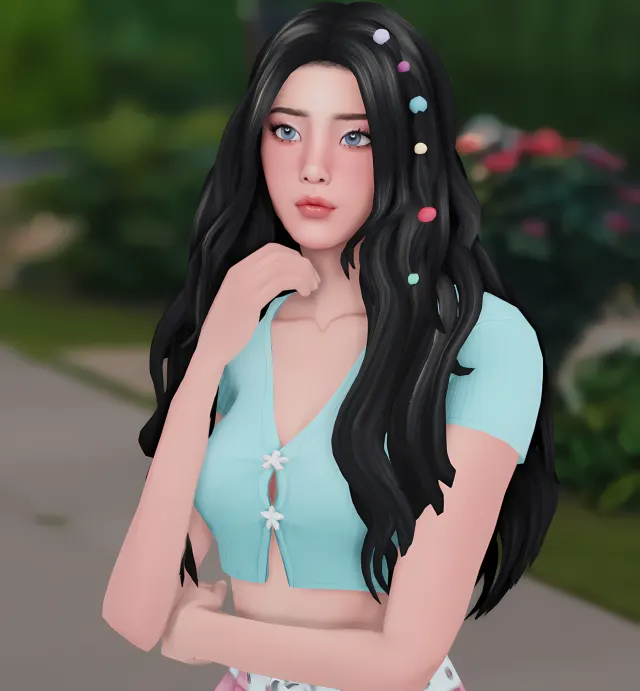 Vista previa de Hello everyone i hope you are doing well since, cabello de thekunstwollen para Los Sims 4.