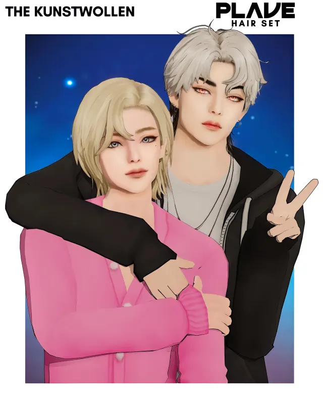 Vista previa de Hello guys i dont know if you know this kpop, cabello de thekunstwollen para Los Sims 4.