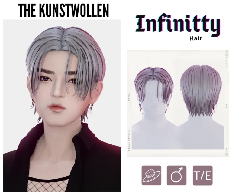 Vista previa de Hello guys ive been working for some time on, cabello de thekunstwollen para Los Sims 4.