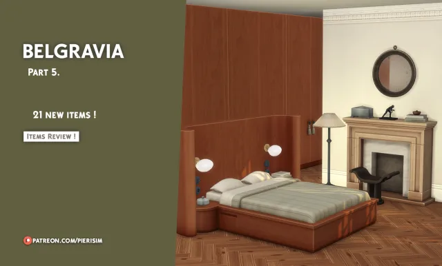 Vista previa de Hello hello lets add the bedroom to the, construir y comprar de pierisim para Los Sims 4.