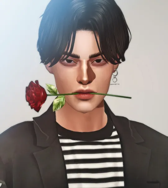 Vista previa de Hello i couldnt wait to post this cabello right, cabello de thekunstwollen para Los Sims 4.