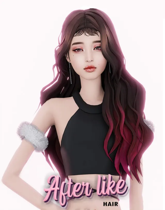 Vista previa de Hello ive been obessed lately with this song and, cabello de thekunstwollen para Los Sims 4.