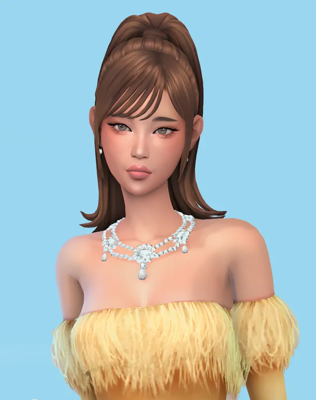 Vista previa de Helloooo the months almost over but here i am, cabello de thekunstwollen para Los Sims 4.
