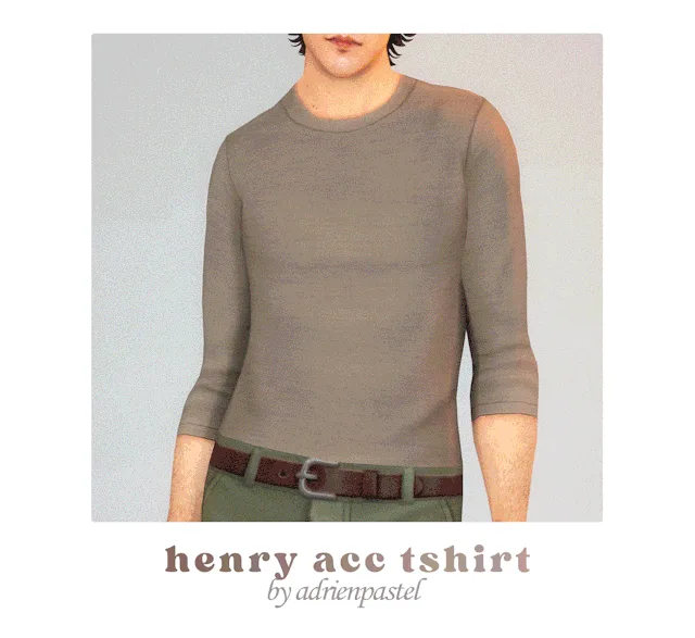 Vista previa de Henry Acc T-Shirt, ropa de its-adrienpastel para Los Sims 4.