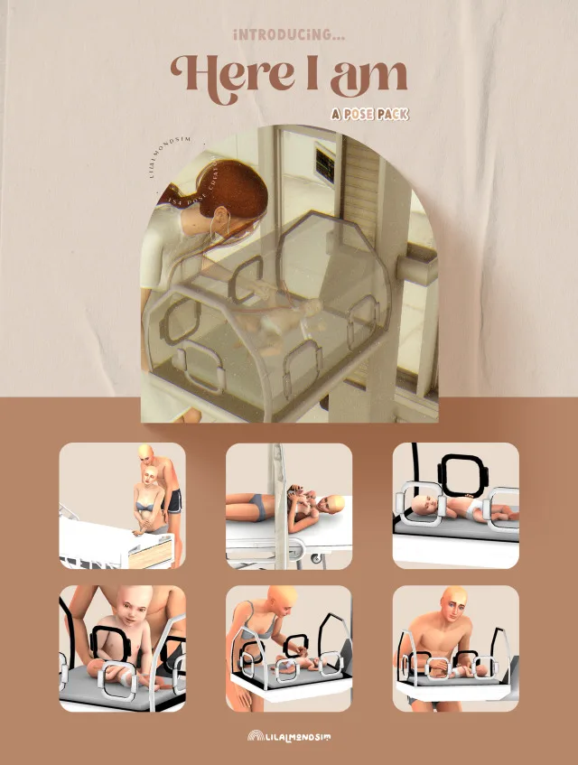 Vista previa de Here I am — 𝒑𝒐𝒔𝒆 𝒑𝒂𝒄𝒌, poses de lilalmondsim para Los Sims 4.