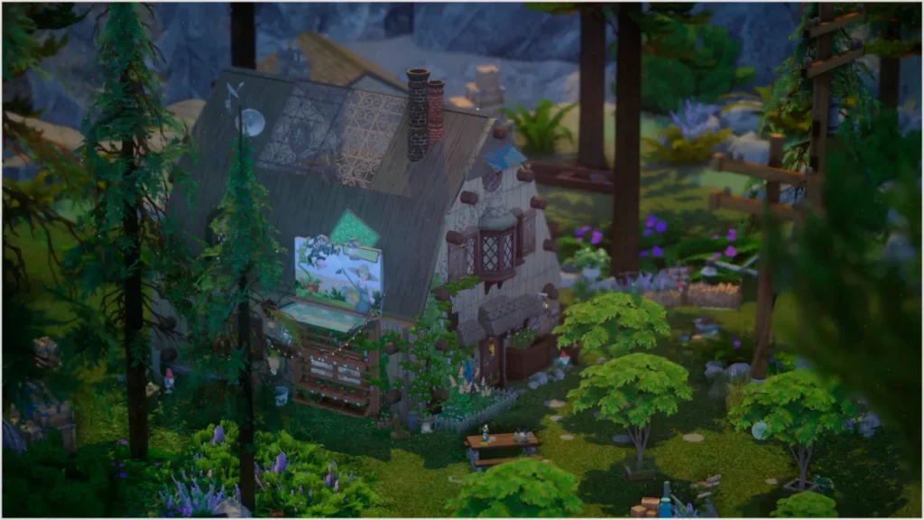 Vista previa de Hermit’s Hut | Boop | Lot Download, solares y habitaciones de nocturne-vi para Los Sims 4.