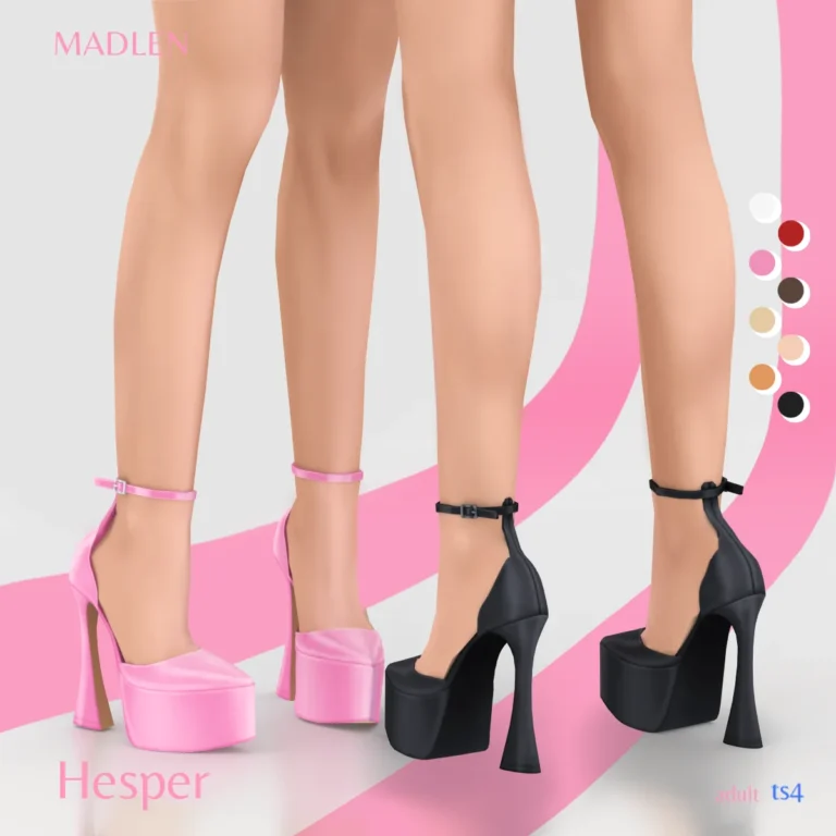 Vista previa de Hesper pumps lets get this party started sexy, zapatos de madlensims para Los Sims 4.