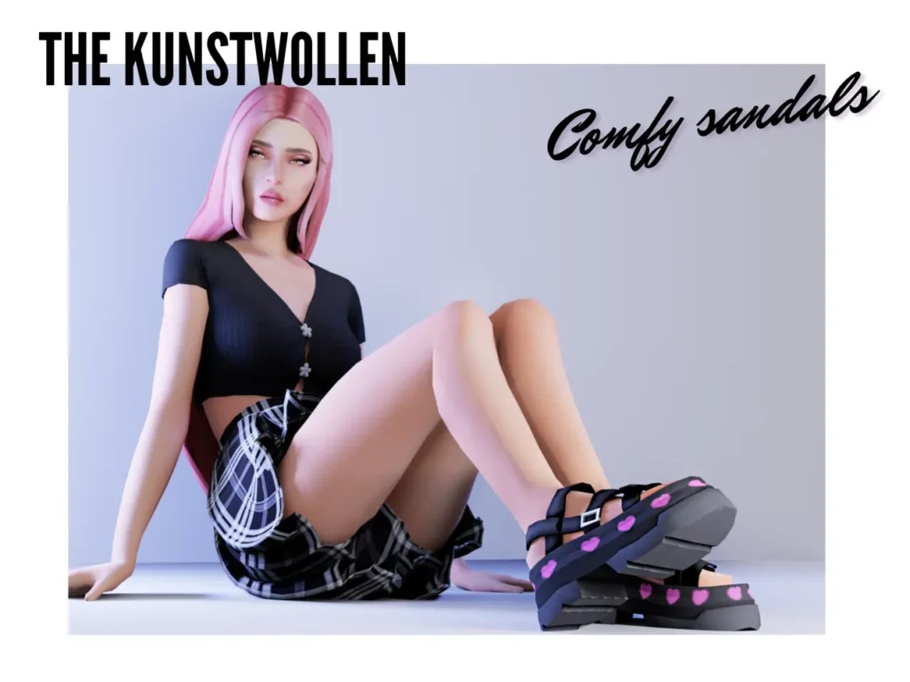 Vista previa de Hey this is my first time with zapatos and i hope i, zapatos de thekunstwollen para Los Sims 4.