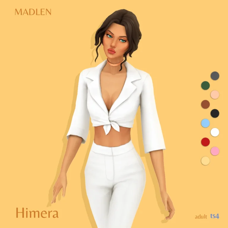 Vista previa de Himera conjunto choker light and stylish ideal, ropa de madlensims para Los Sims 4.