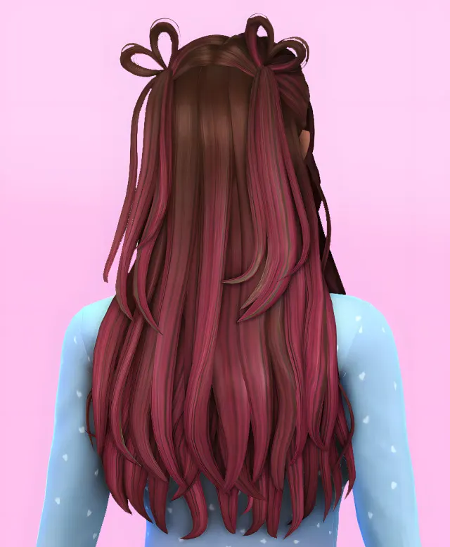 Vista previa de Inspired by Valentine's Day, cabello de thekunstwollen para Los Sims 4.