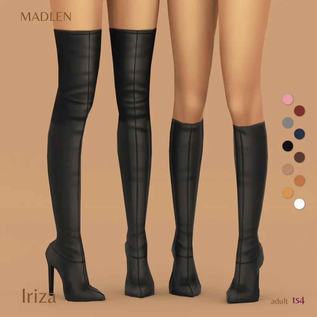 Vista previa de Iriza boots essential piece of footwear these, zapatos de madlensims para Los Sims 4.