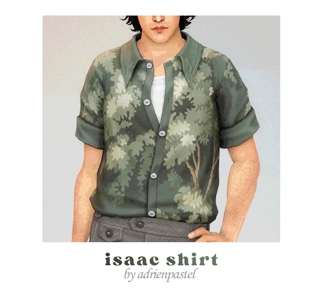 Vista previa de Isaac Shirt, ropa de its-adrienpastel para Los Sims 4.