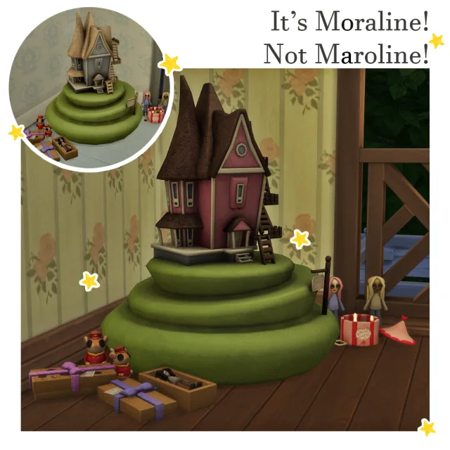 Vista previa de It’s Moraline! Not Maroline!︎, construir y comprar de tamsiecc para Los Sims 4.