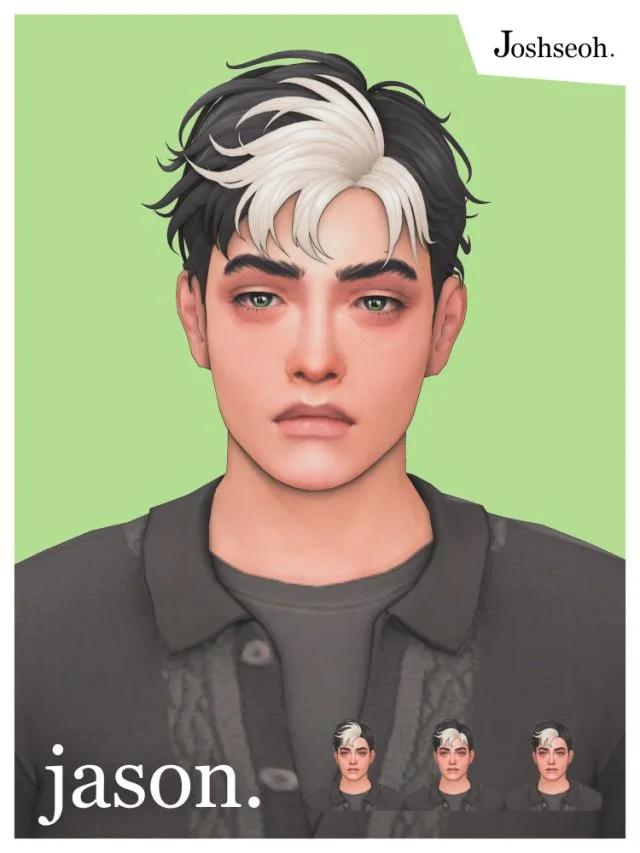 Vista previa de Jason Todd cabello & Overlay (cabello Commissions), cabello de joshseoh para Los Sims 4.
