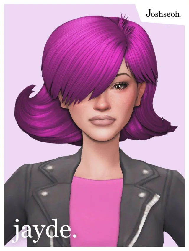 Vista previa de Jayde cabello (Maxis Match Version), cabello de joshseoh para Los Sims 4.