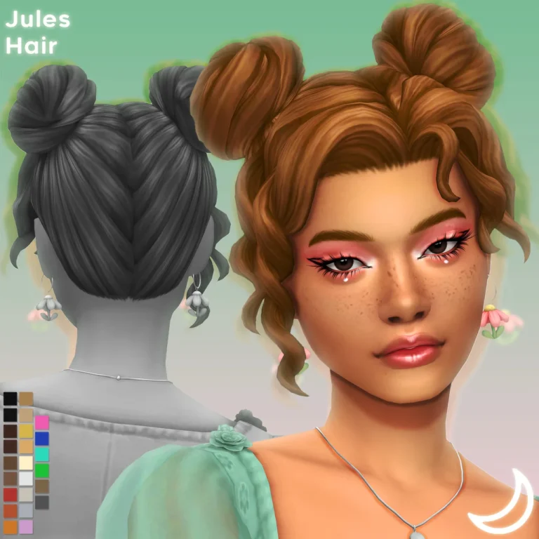 Vista previa de JULES cabello BY IMVIKAI, cabello de imvikai para Los Sims 4.