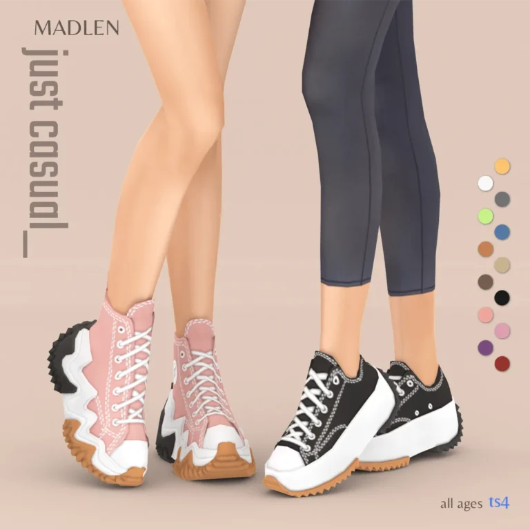 Vista previa de Just casual colección decided to make low cut, zapatos de madlensims para Los Sims 4.