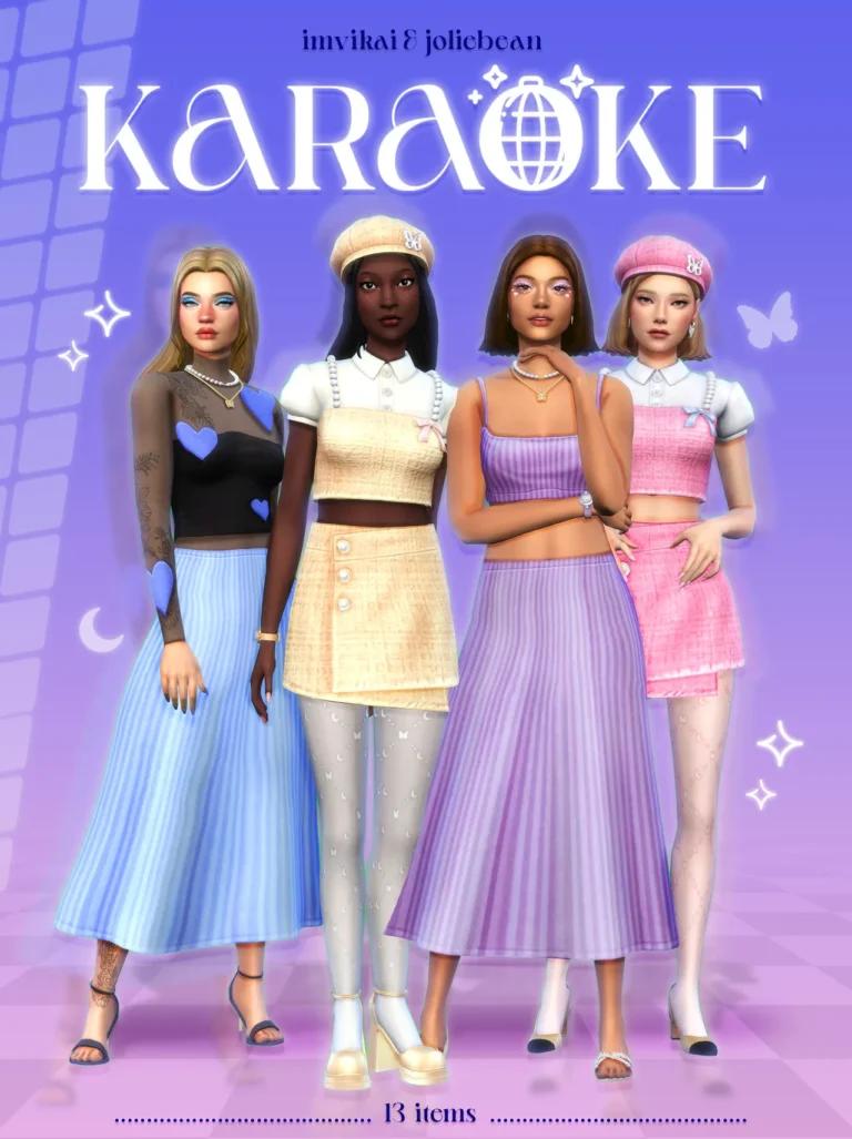Vista previa de KARAOKE colección - IMVIKAI & JOLIEBEAN, crear un sim de imvikai para Los Sims 4.